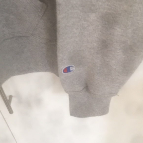 Champion Men's Gray Full Zip Hoodie - Small (Fits Medium), 50% Cotton - Picture 7 of 13